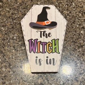 Halloween Witch Sign Decor